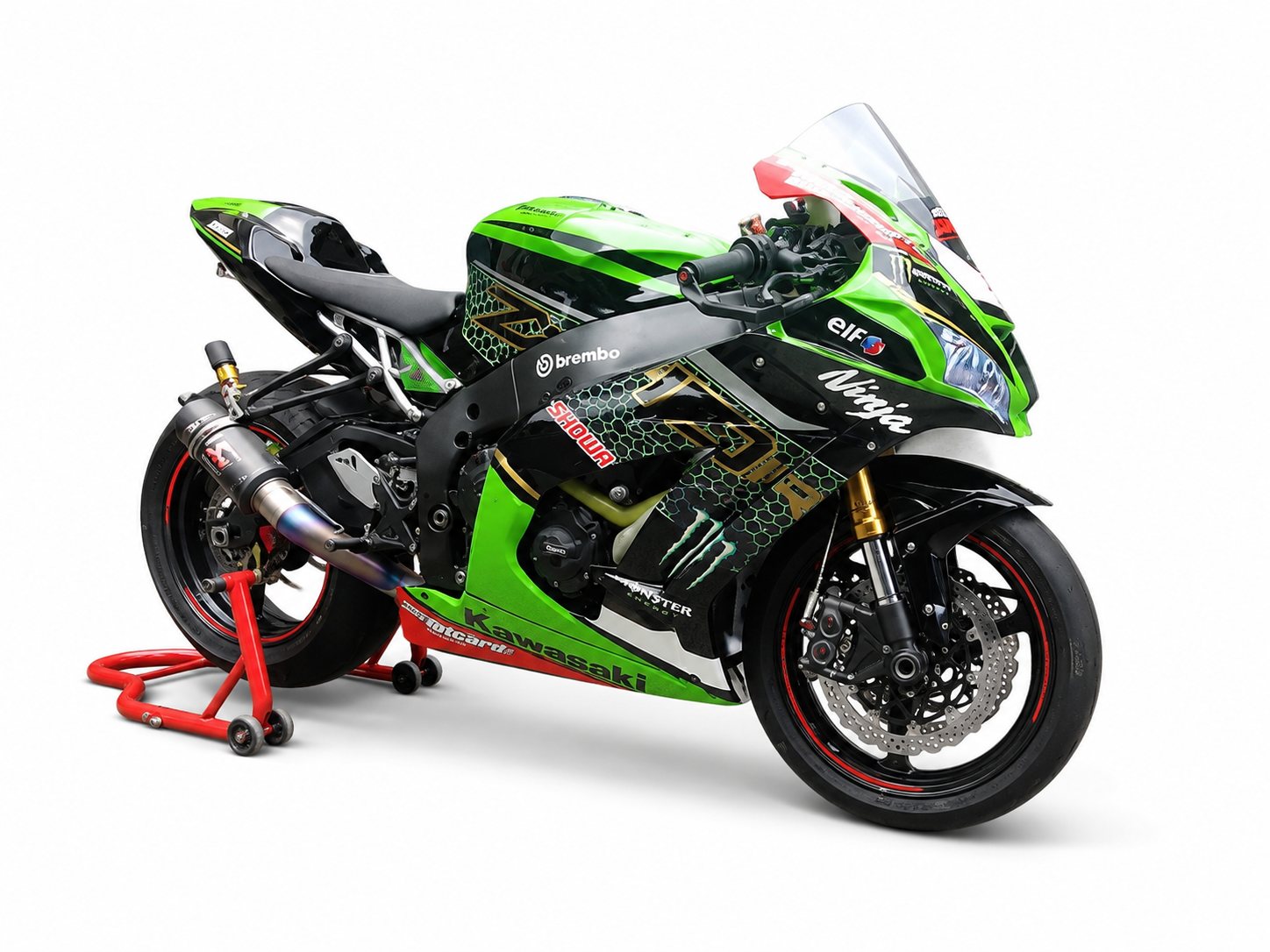 Kawasaki Race Fairings – Custom Painted Design 2 - Image 3