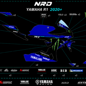 YAMAHA R1 2020+ – COMPLETE DECAL KIT 1