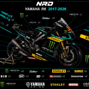 YAMAHA R6 2017- COMPLETE DECAL KIT 4