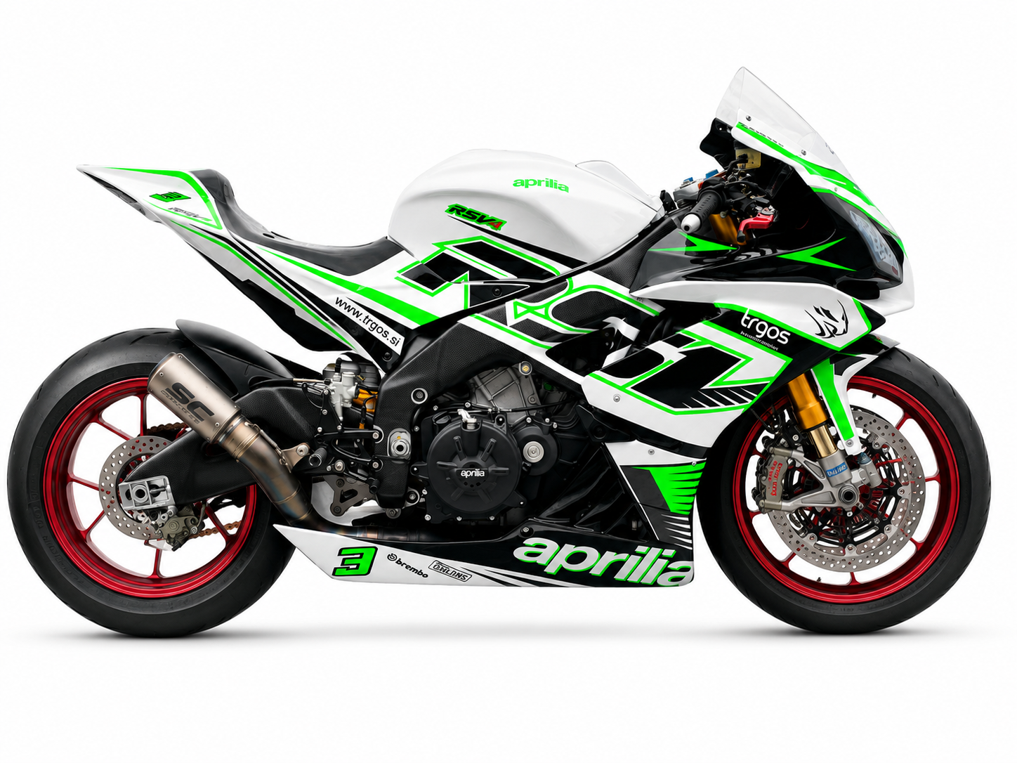 Aprilia Race Fairings – Custom Painted Design 6