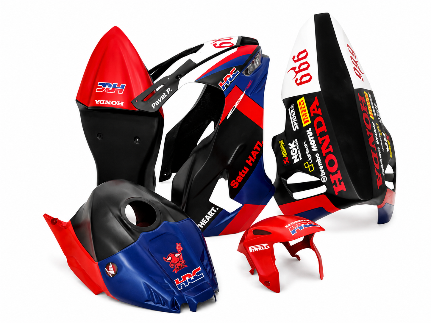 Honda Race Fairings – Custom Painted Design 9
