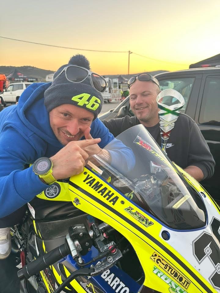 Aleš Senekovič with race motorcycle