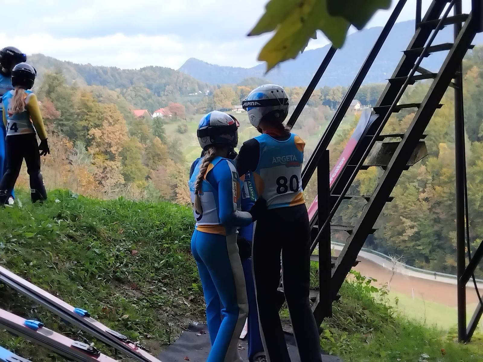 Lisa Nicoletti at the ski jumping hill